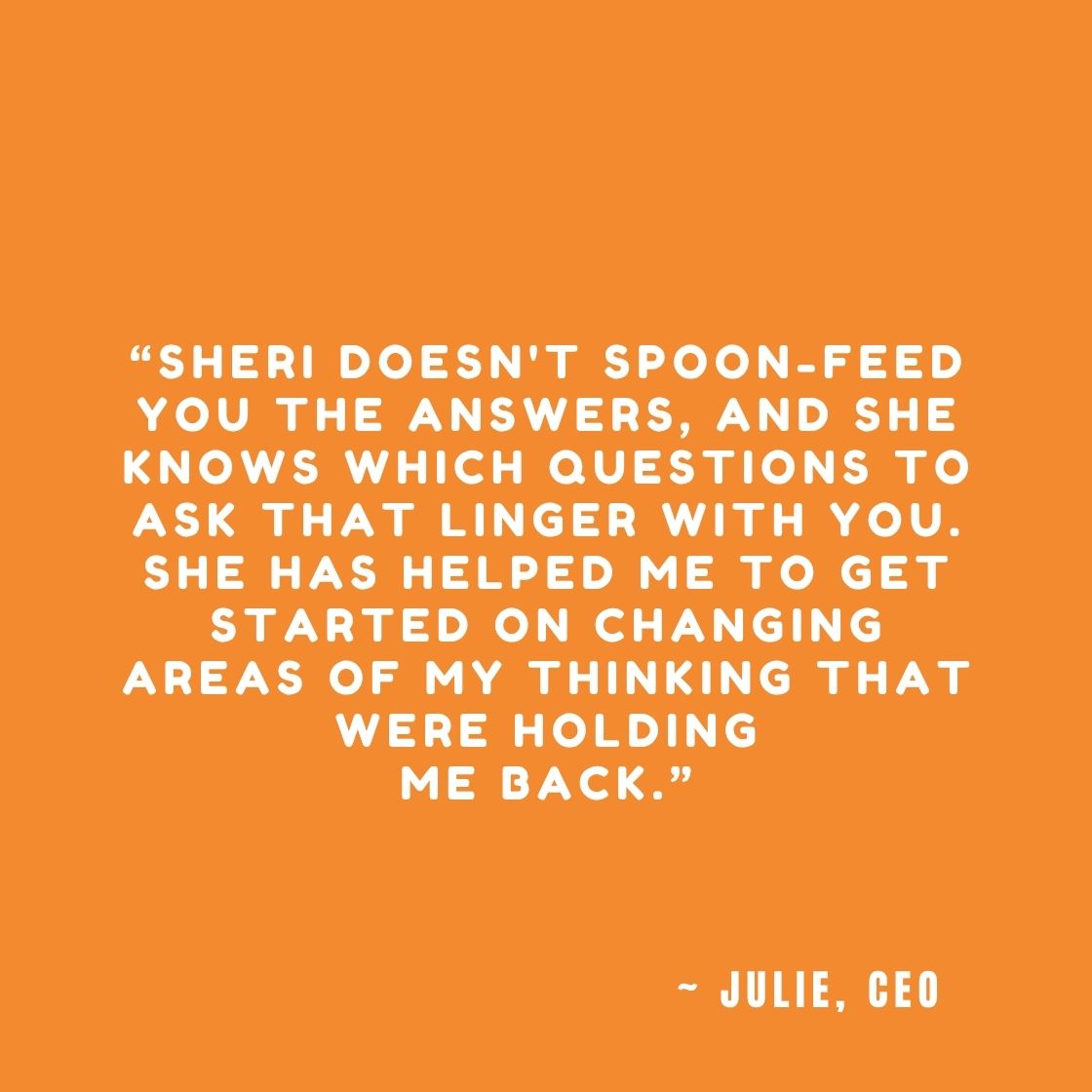 Julie testimonial